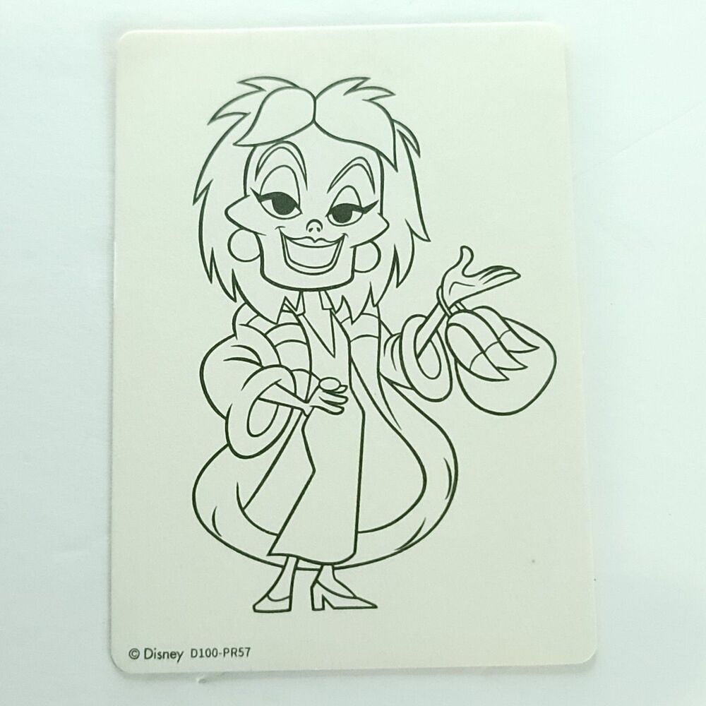 Cruella 2023 Card Fun 1/1 Disney 100 Carnival  Paper Sketch Card D100-PR57